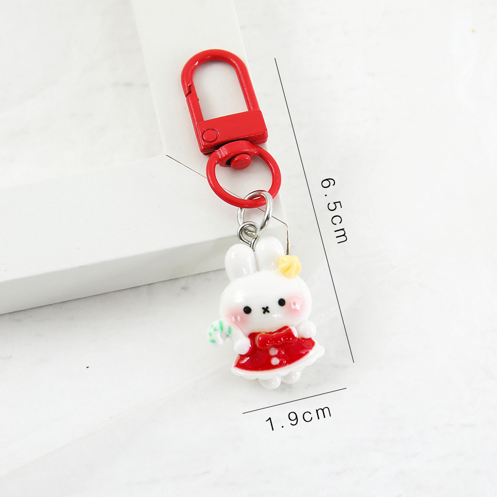 크리스마스 토끼 키링/치마 토끼