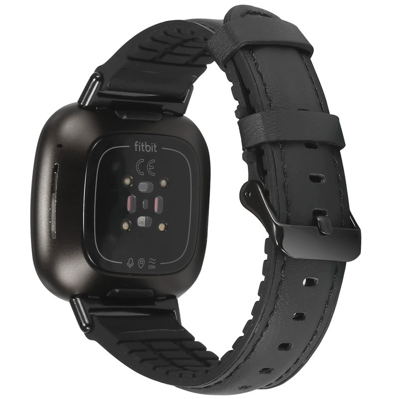 Любой ремешок Sense для Fitbit Versa 3/Sense силиконовая пластина кожаный ремешок замена запястья Sense