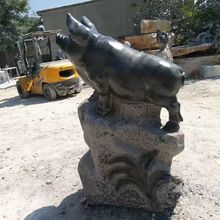 石雕青石 十二生肖 擺件動物雕塑12生肖鼠牛虎兔龍蛇馬羊猴雞狗豬