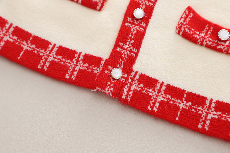 Pulloverkleid für Mädchen mit goldenem Rand, kleiner duftender und minimalistischer Stil, gestricktes zweiteiliges Kleid, Baby-Mädchen,_voghion.com