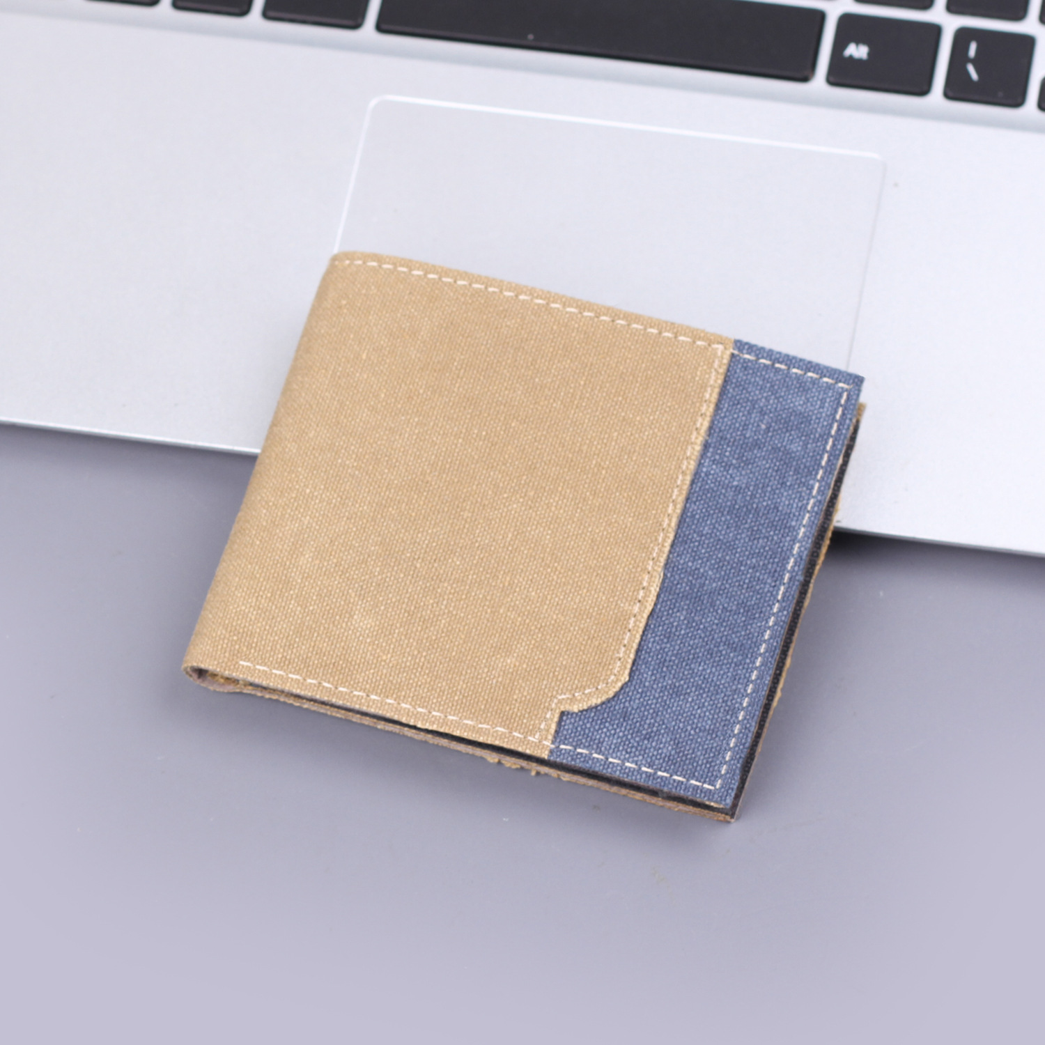 Cartera de hombre, cartera de lona corta, cartera de tarjeta de hombre, cartera de hombre, nueva cartera de hombre transfronteriza