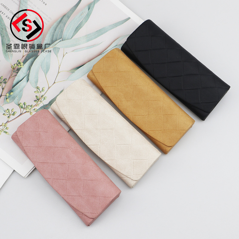 厂家直供眼镜盒时尚新款简约文艺女老花镜盒防摔压近视镜盒可定制|ms