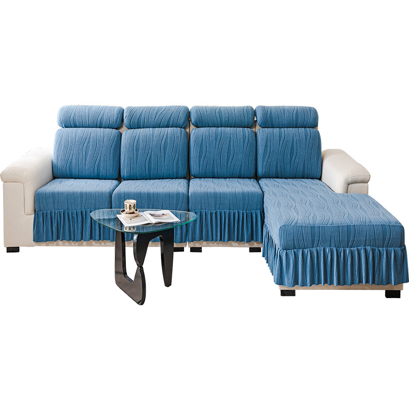 Funda de sofá universal todo incluido cuatro estaciones falda universal nuevo simple elástico antideslizante tela sofá a prueba de polvo ..