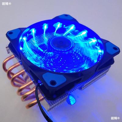 Delefun下压6管CPU散热器 i3i5i7amd铜管台式电脑  CPU风扇1155