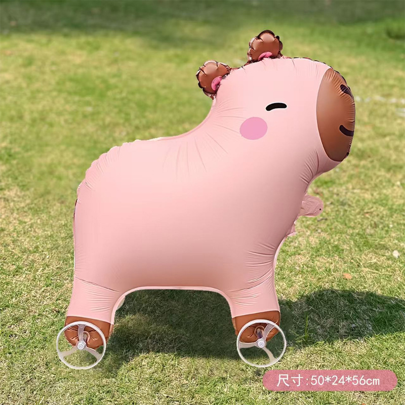 漫画インターネット有名人動物歩くホイール付きバルーン卸売子供の誕生日パーティーの装飾小道具屋外おもちゃ|undefined