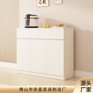 New Style Sideboard Cabinet Wall Integrated Cabinet Bedroom Bucket Cabinet Living Room Storage Cabinet Household Cabinet Thickened Storage Cabinet Wood