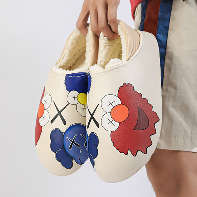 【跨境爆款】EVA芝麻街搓衣板棉鞋2022秋冬新款跨境棉鞋情侣棉拖|ms