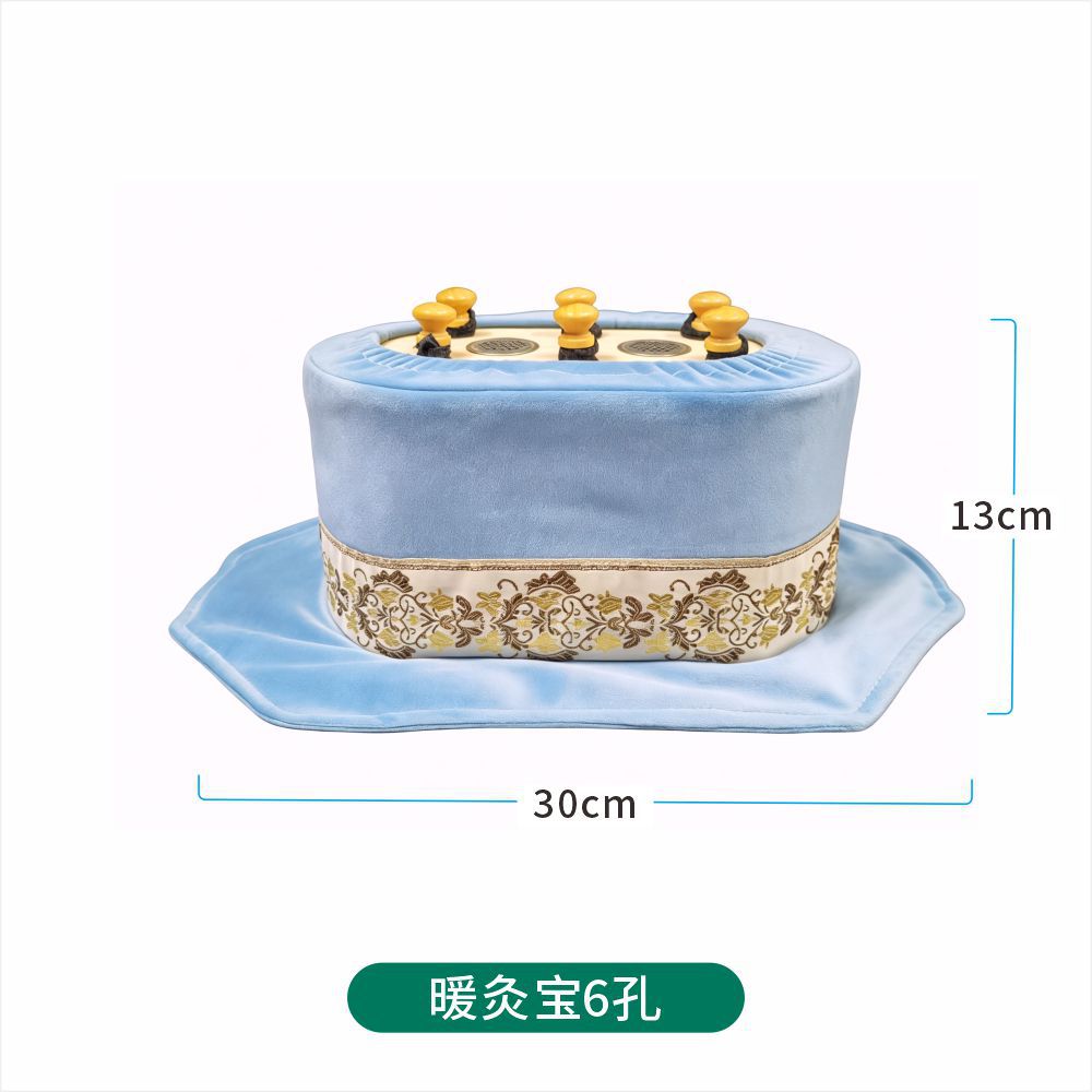 Wooden Moxibustion Box Smokeless Warming Device Adjustable Vent for Waist and Abdomen Care in use