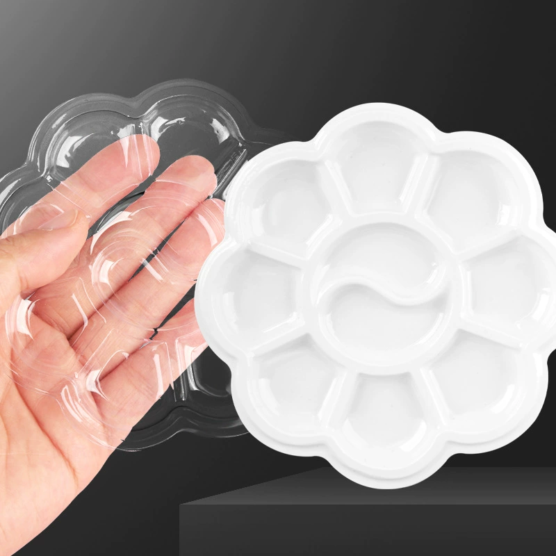 Детская одноразовая палитра для рисования цветов сливы, палитра без мытья, сделай сам, граффити, художественная живопись, акварельная палитра красок