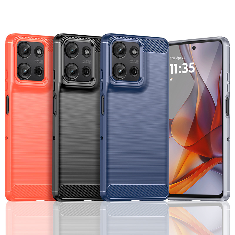 For MOTO G75 mobile phone case G55 mobile phone case G35 soft silicone G 5G 2025 all-inclusive drop-resistant wire drawing 5G