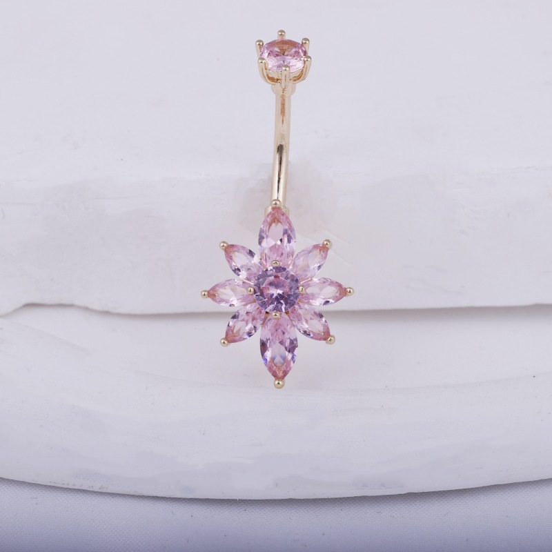 Elegant Zircon Flower Ring For Women In Titanium Steel Fashion_voghion.com