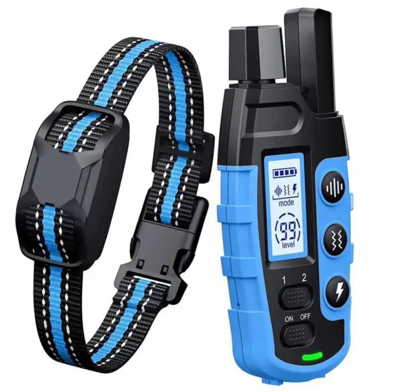 New cross-border color screen bark stopper, smart pet collar, adjustable electric shock, ultrasonic vibration, automatic anti-barking device