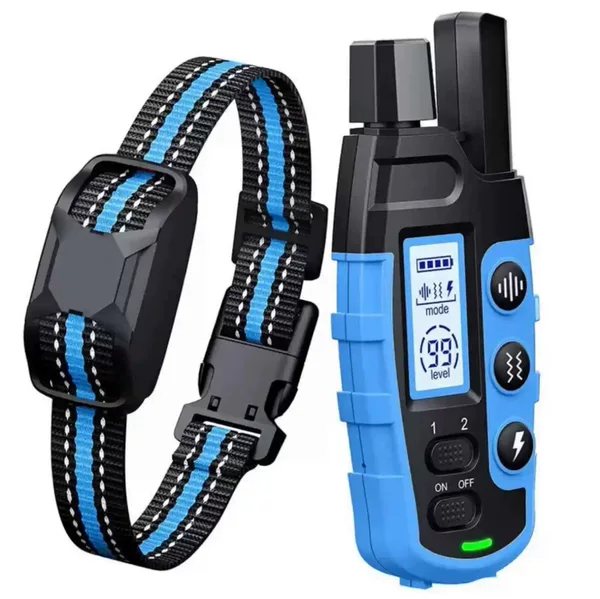 New cross-border color screen bark stopper, smart pet collar, adjustable electric shock, ultrasonic vibration, automatic anti-barking device