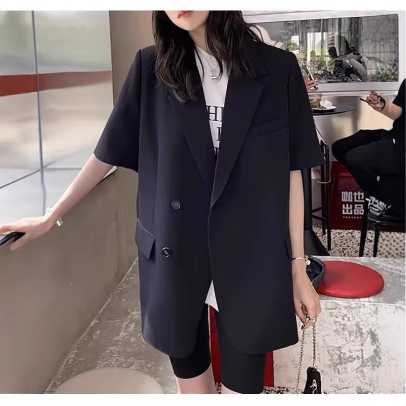 Spot Summer New Plus Size Thin Suit Jacket for Fat mm Women Loose Casual Small Suit Top 2313