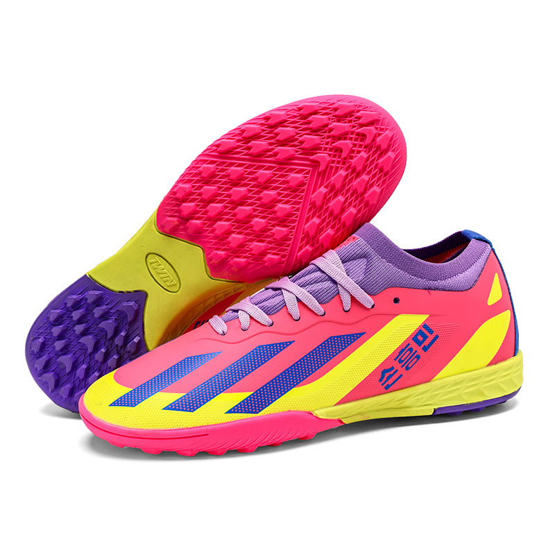 Zapatos de fútbol transfronterizos Putian Flywoven hombres y mujeres bajo TF ag