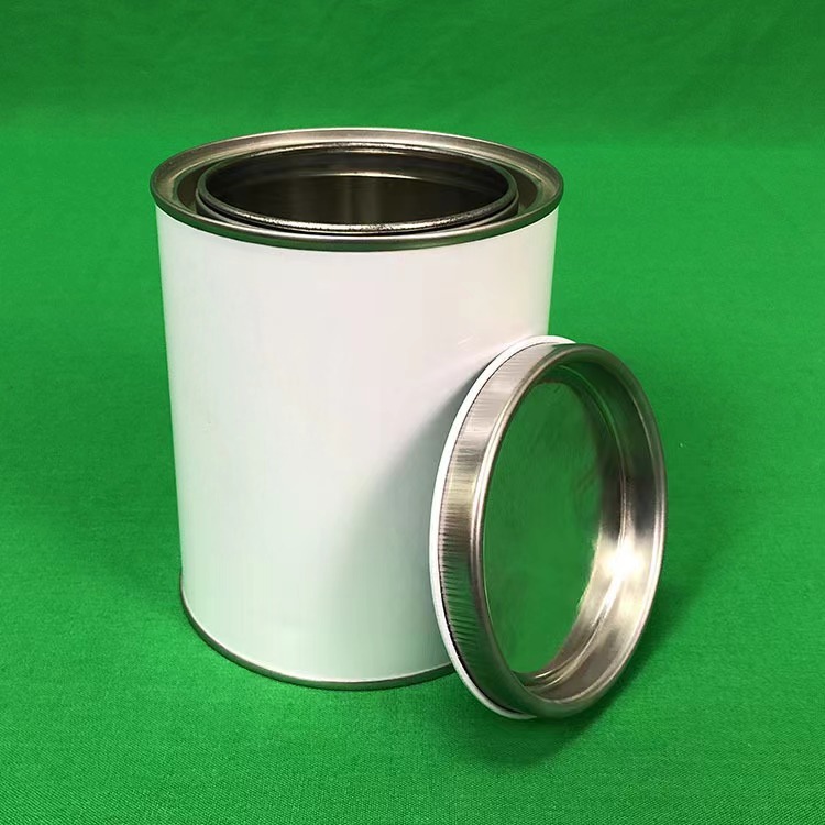ブリキ1リットル化学工業ペンキブリキ缶1Lペンキ缶サンプル缶丸缶シール丸缶1000ml鉄|undefined