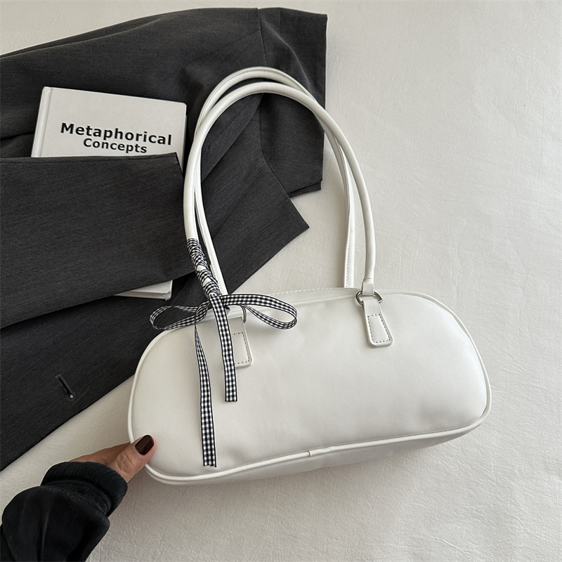 Bolsa de mano de arco de ballet para mujeres 2024 nueva moda coreana nicho bolsas de brazo de gran capacidad bolsas de almohada