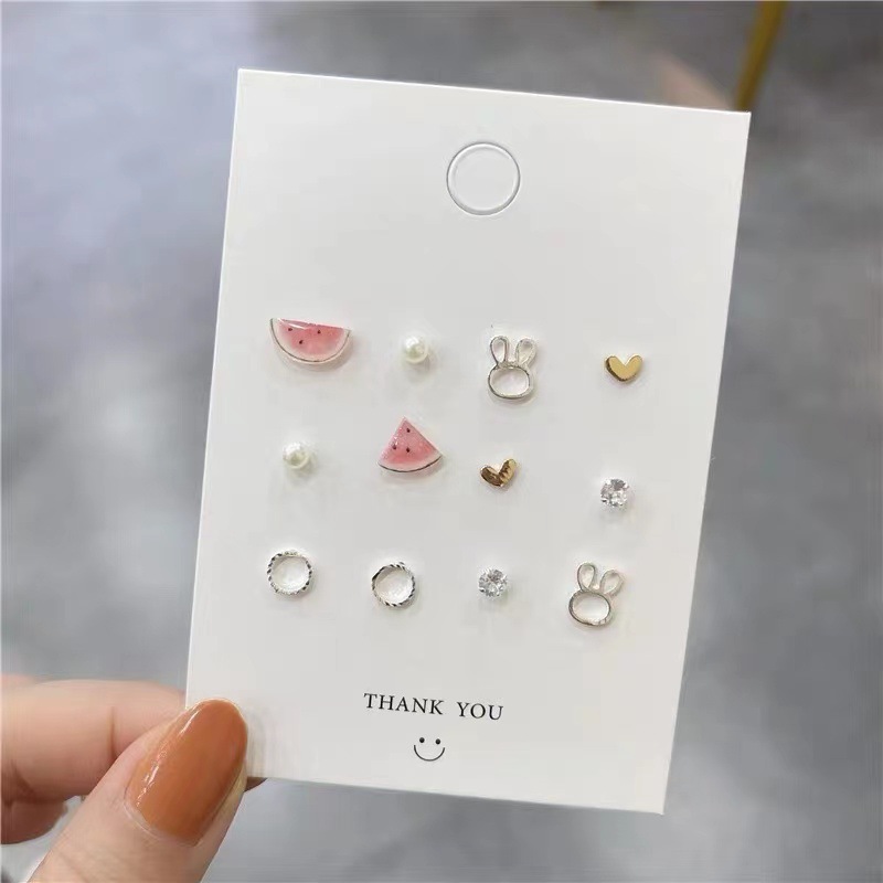 15g Weight 925 Sterling Silver Ear Needle Material Ear Studs Classification 1 Set Quantity Casual, Daily Occasion Alloy Material Animal, Flower Pattern Women's Gender Stoving Varnish, Metal Design Cute, Simple Style Style 1 Set Cute Simple Style Animal Flower Stoving Varnish Metal Alloy Ear Studs 23