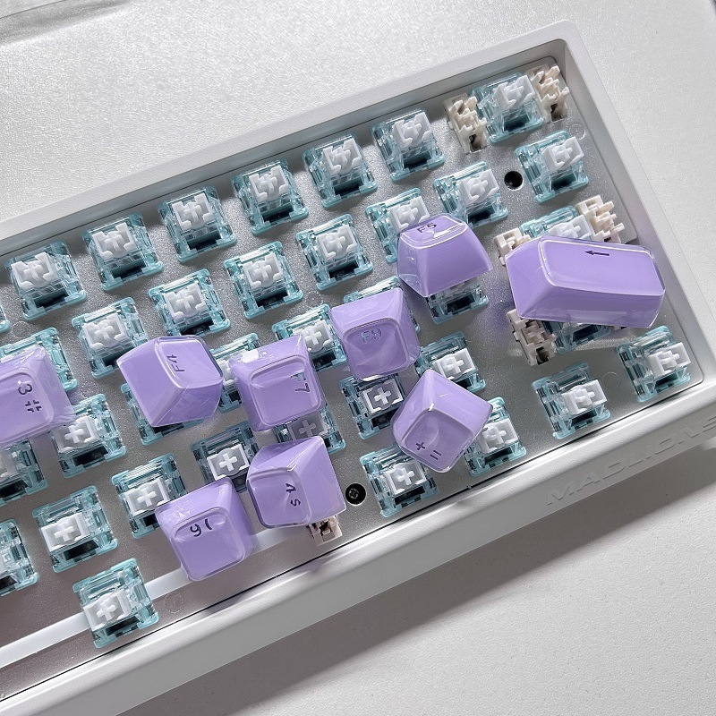 在庫あり ジェリーシリーズキーキャップ PC透明 ウーティング磁気軸 メカニカルキーボード-0EM高さ136キー|undefined