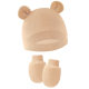 Foreign trade Europe and the United States newborn fetal cap baby cap and gloves set baby binaural cap 8305