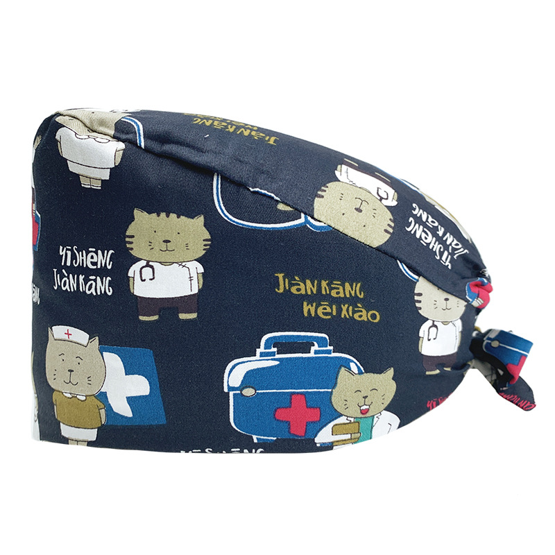 Quirófano sombrero hembra enfermera sombrero confinamiento flor tapa dental oral Clínica Médico lindo trabajo oral tapa