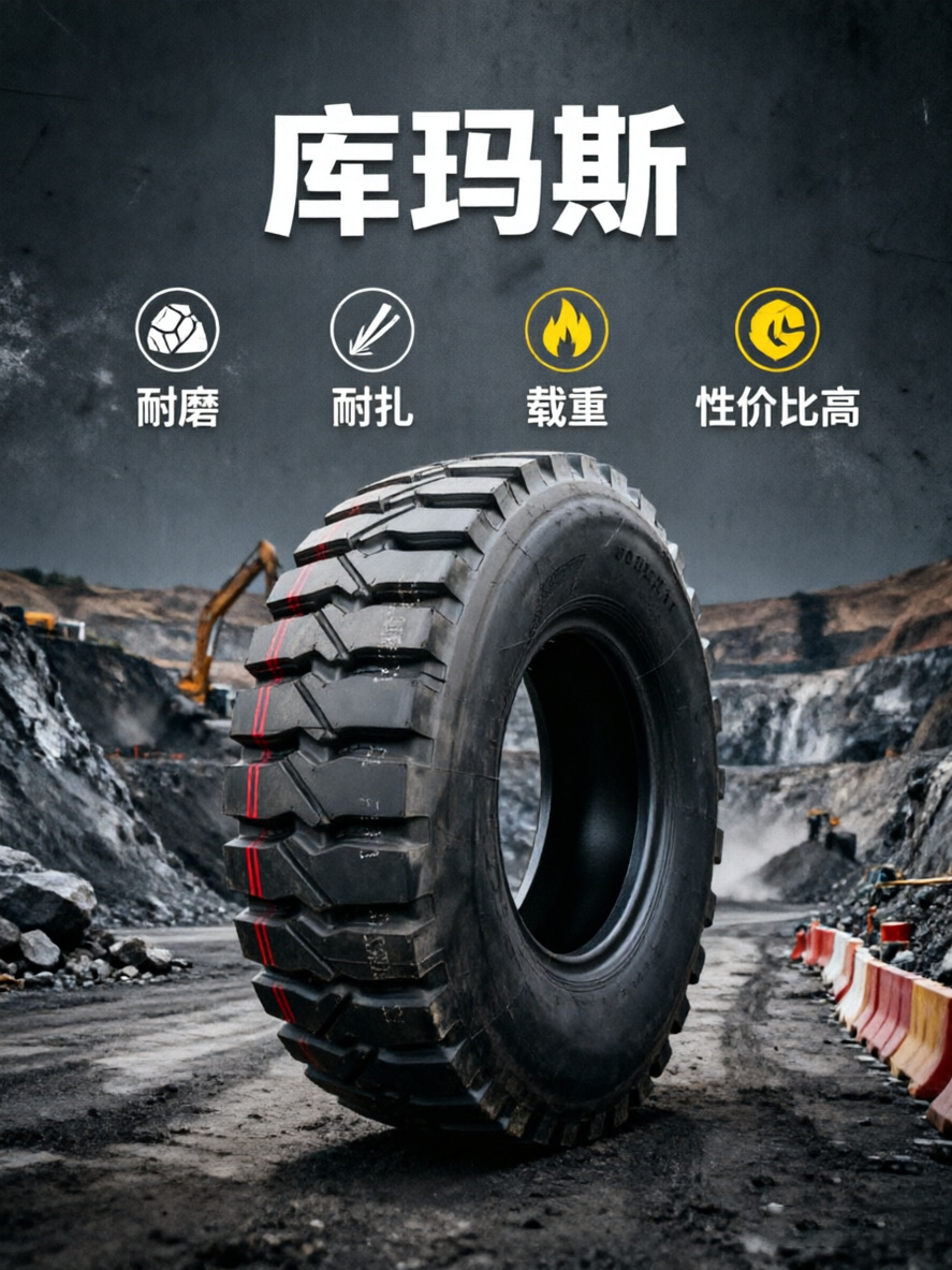 Kumas Mining-Specific Tires 1200R20 All-Steel Radial Tires, Super Wear-Resistant, Puncture-Resistant, Heavy-Duty