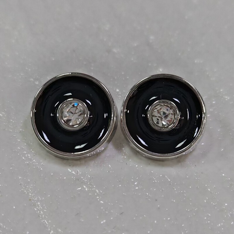 Round Hanging White Black Oil Diamond High-grade Metal Button Shirt Shirt POLO Shirt Chiffon Long Sleeve Cardigan Decorative Buckle Round Hanging White Black Oil Diamond High-grade Metal Button Shirt Shirt POLO Shirt Chiffon Long Sleeve Cardigan Decorative Buckle