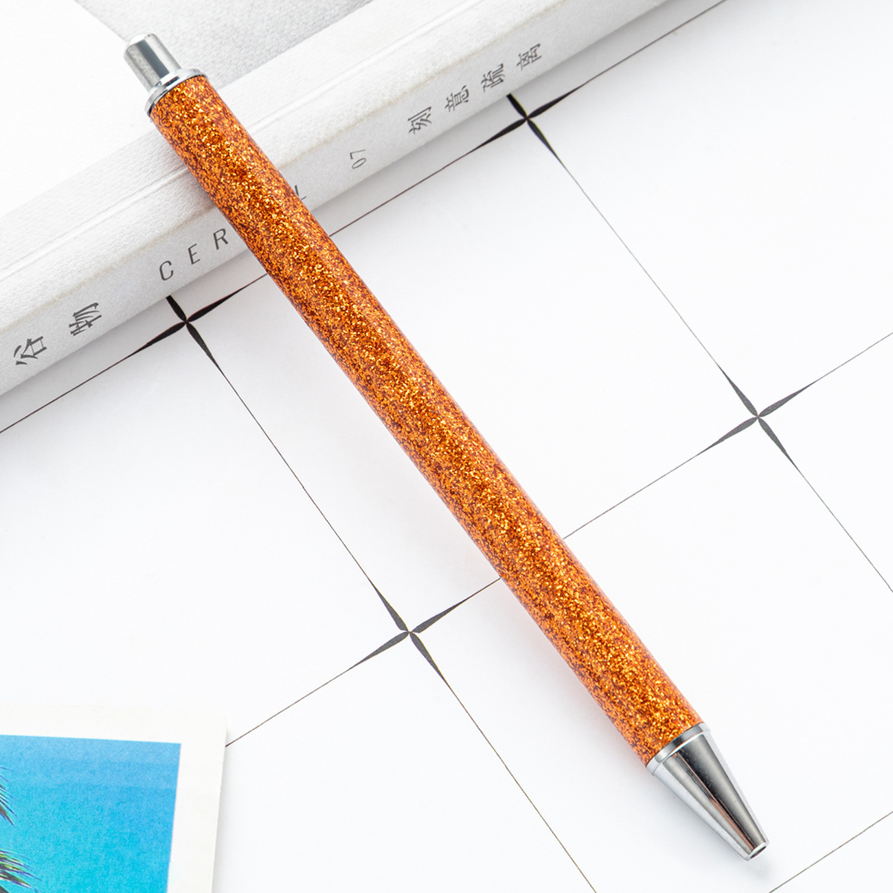 Presione multicolor prepucio metal lápiz flash tiza mayorista puede imprimir logotipo publicitario de alto valor de cara regalo lápiz de bola de metal