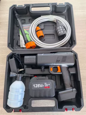 Water Machine Car Water Gun, High pressure car wash water gun - 15-cells-1-battery-1-plastic-box