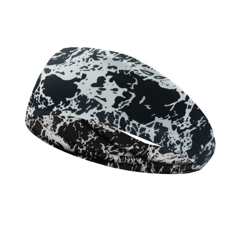 Transfronterizos de impresión de cabello deportivo para hombres mujeres fitness correr yoga antiperspirante pañuelo elástico ocio rayas de cabello cabeza