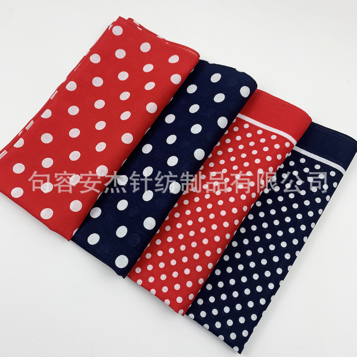 55*55cm red navy blue black retro polka dot cotton square polka dot printed turban spot second hair