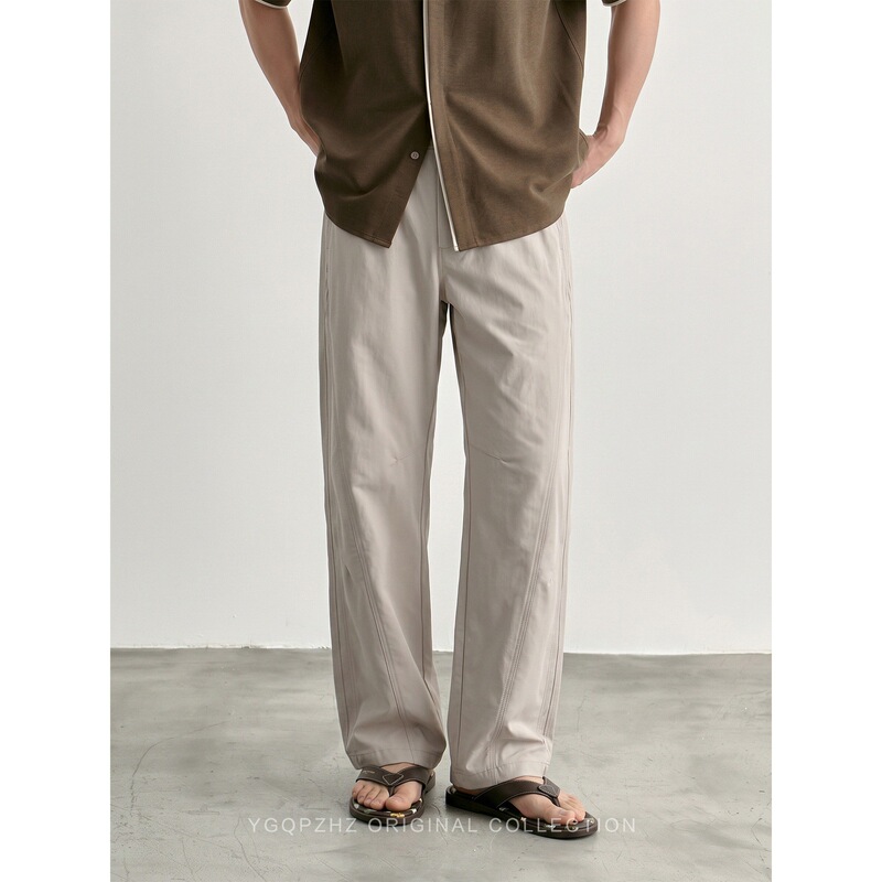 Gaoguxuan Gallery Old Money Style Cool and Lightweight Casual Pants Men's Trousers 2026 New Straight-Leg Pants