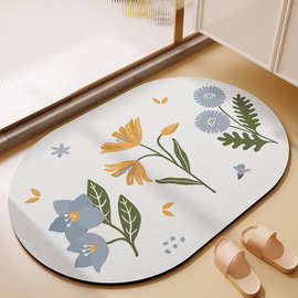 硅藻泥软垫吸水垫卫生间门口地垫硅藻土防滑浴室脚垫卫浴厕所地毯