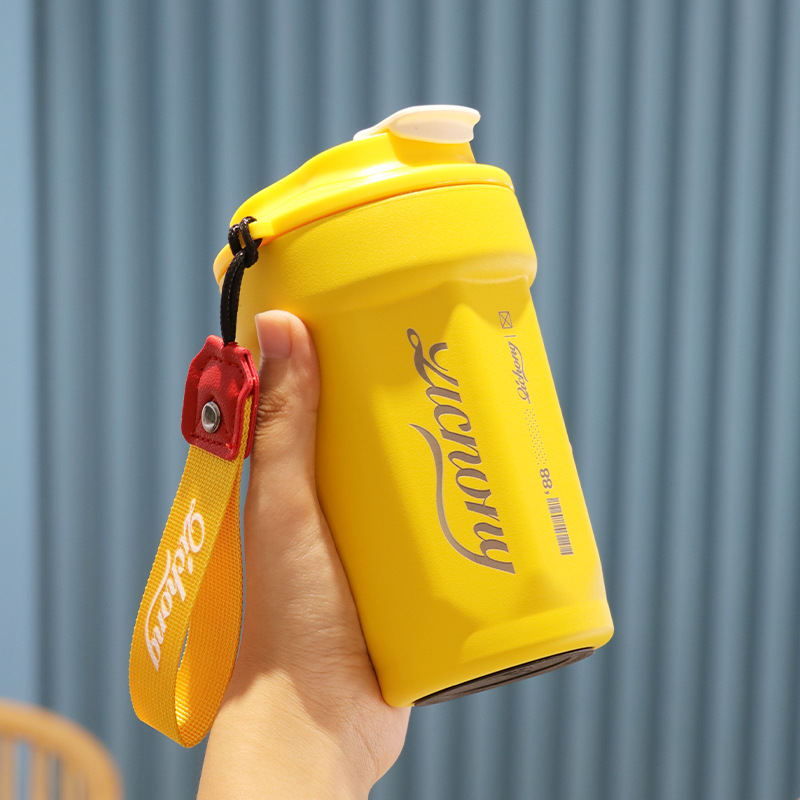 Taza de acero inoxidable 316 octogonal, doble capa al vacío, portátil, para bebidas tipo Coca-Cola, termo de café y refrescos.