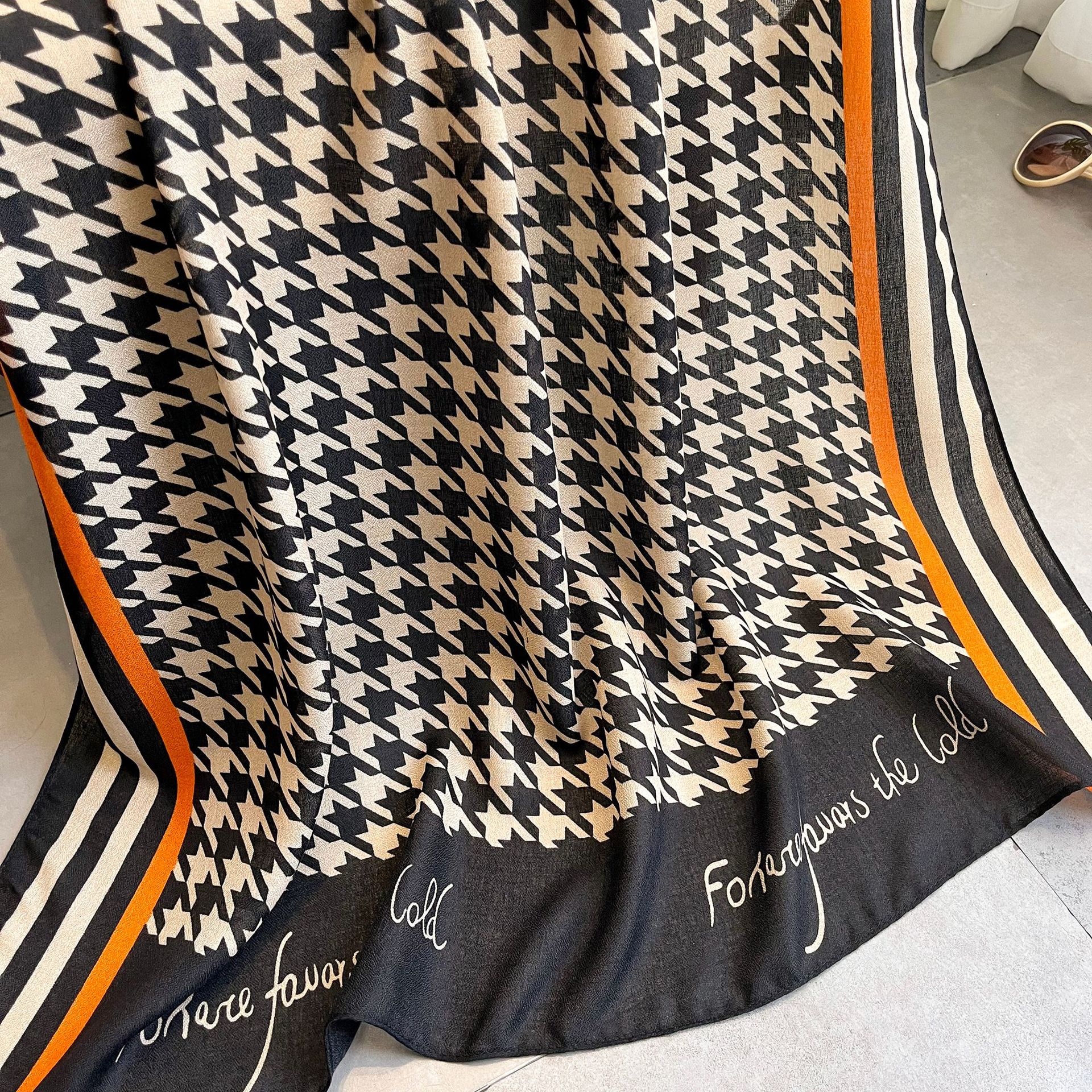 Sciarpa da spiaggia con protezione solare, versatile edizione coreana, in cotone sottile, alla moda, in canapa. Sciarpa da donna per quattro stagioni_voghion.com