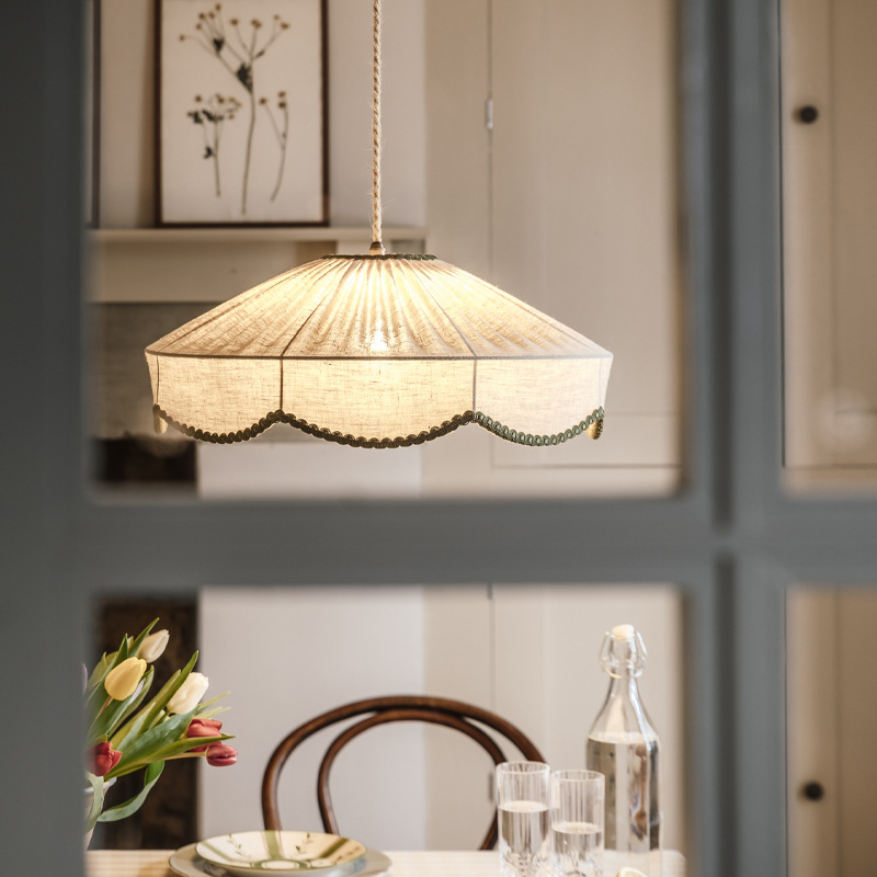 French Middle Cream Style Bohemian Middle Living Room Dining Room Nordic Linen Design Art Bedroom Lamps