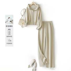 2025新款洋气宽松阔腿裤两件套减龄显瘦休闲时尚短袖运动两件套装