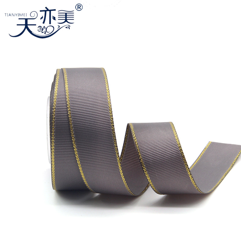 Varias especificaciones de embalaje cinta decorativa doble borde de oro costilla cinturón doble borde hilo de plata cinturón hecho a mano accesorios de joyería