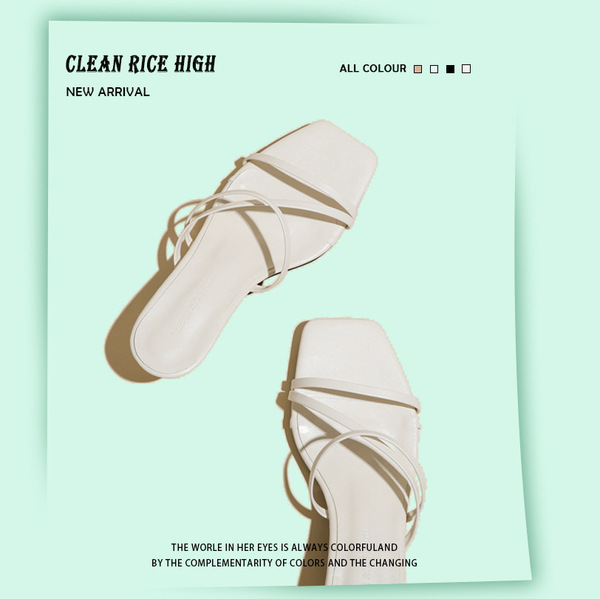 Fashionable romantic and delicate sandals with a strap