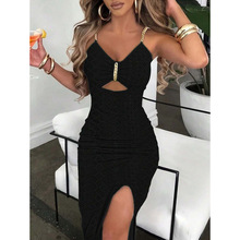 H 96331 Chain cutout bodycon dress �����οհ�������ȹ