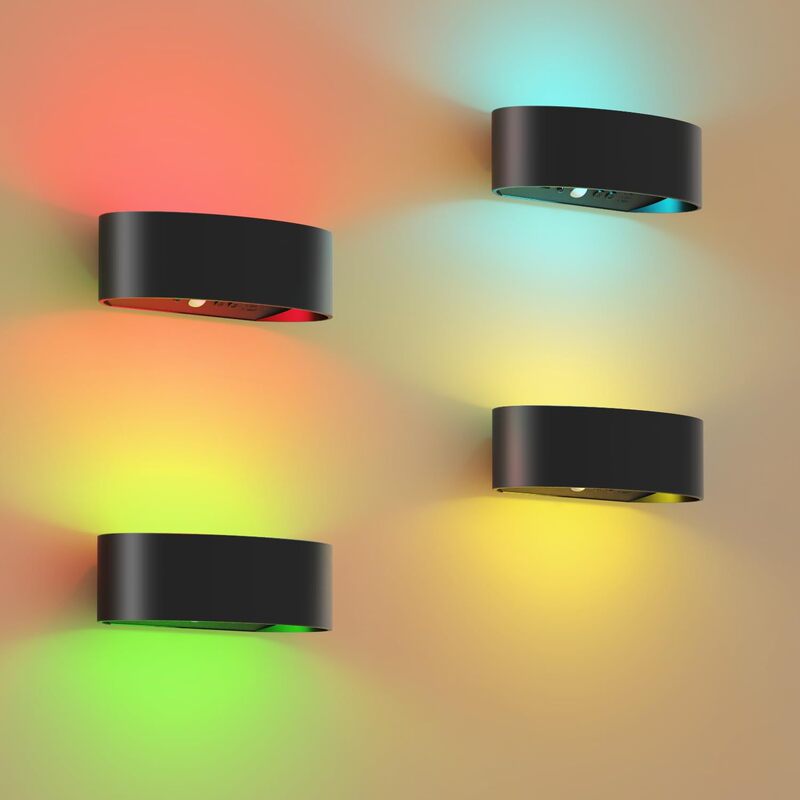 Cross-Border Motion Sensor Wall Light with Charging and Remote Control, Colorful Three-Color Wireless Wall Light, Led Indoor Up-And-Down Wall Light Cross-Border Motion Sensor Wall Light with Charging and Remote Control, Colorful Three-Color Wireless Wall Light, Led Indoor Up-And-Down Wall Light