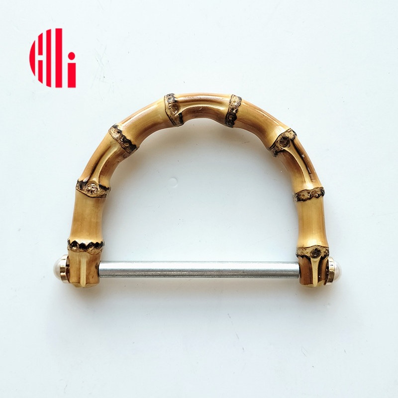 Bamboo and Rattan DIY Handmade Bag Handle Accessories D-Shaped Bamboo Handle Bamboo Ring Bag Handle