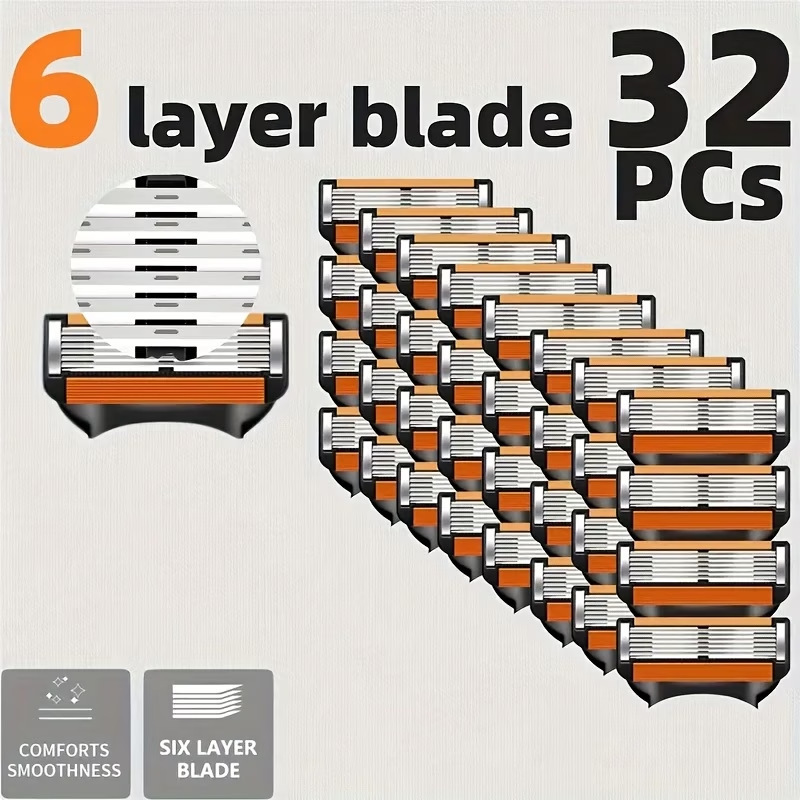 Compatible with Fusion 5 Six-Layer Stainless Steel Blades, Replacement Razor Heads, Razor Blades, Cross-Border Wholesale