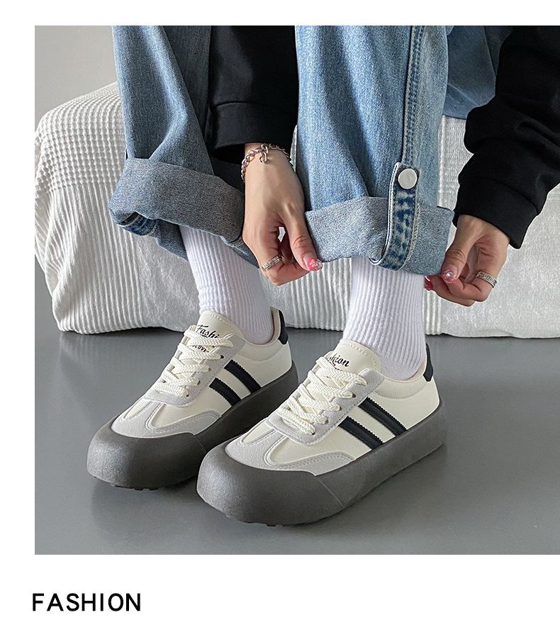 Damen Plateau Sneaker - Modische Koreanische Freizeitschuhe_voghion.com