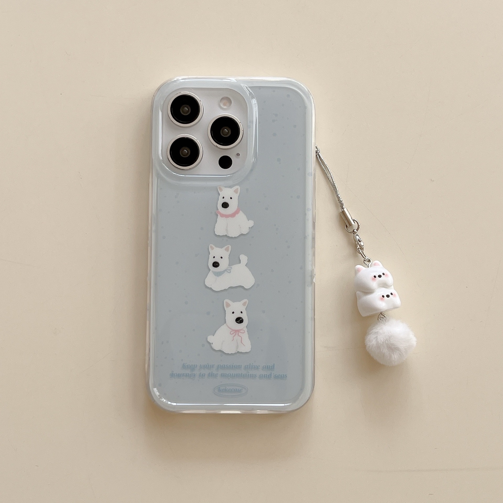 El nicho simple y simple salpicadura de tinta West Highland para iPhone15/16 funda para teléfono móvil 14PM nuevo 16PM13 pareja 15Pro