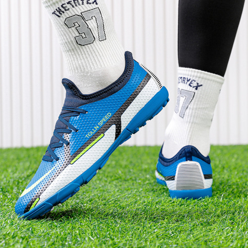 Footwear for Men and Women, Primary and Middle School Students, Children's Football Shoes AG, Long Tack, Competitive and Training, Fragmented Tacks Rubber, Dropshipping One Piece