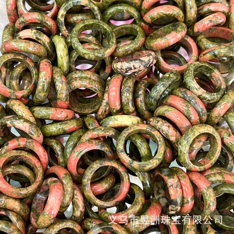 天然石水晶玛瑙玉髓圆环戒指戒圈跑环吊坠DIY饰品新中式 厂家批发|undefined