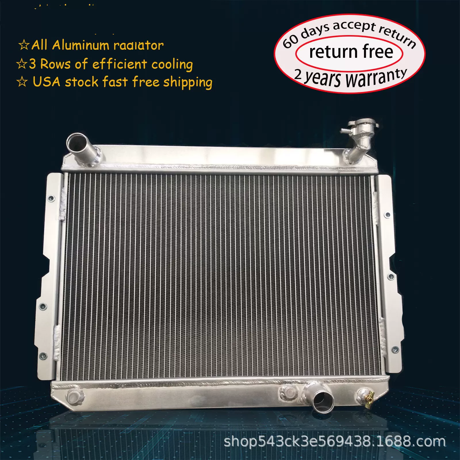 厂家直销全铝水箱汽车散热器中冷器 4.0L Land Cruiser HJ60 HJ61