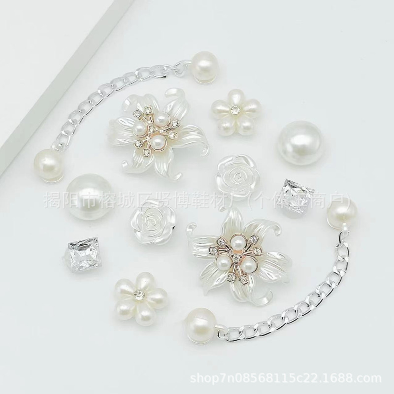 クロスボーダー 2025 下駄靴花装飾アクセサリー PVC ソフトプラスチック DIY 靴バックル卸売工場直接供給|undefined