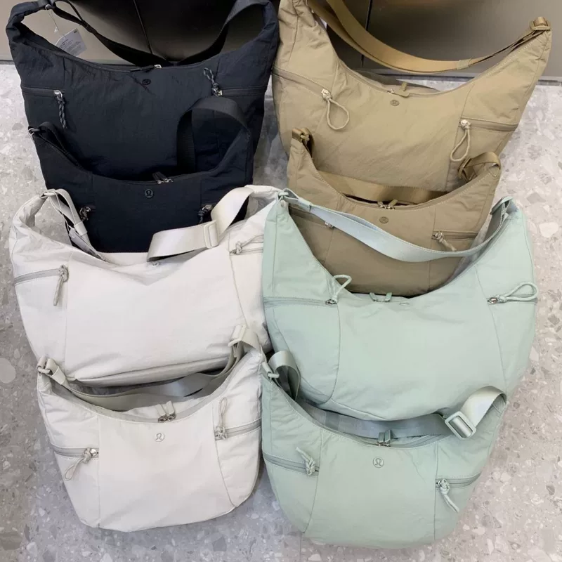 Сумка через плечо для фитнеса Lululemon croissant SlouchySling13L женская, однотонная подмышечная, перекроенная сумка Dumpling